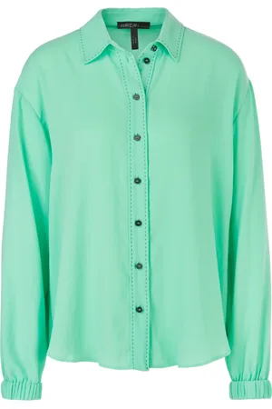 Marc Cain Dames, Blouses & Shirts, Groen, Maat: S Leer