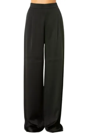 Max Mara Dames, Broeken, Zwart, Maat: M Viscose