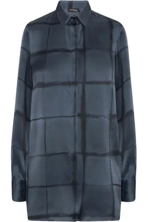 Kiton Dames, Blouses & Shirts, Blauw, Maat: S Zijde