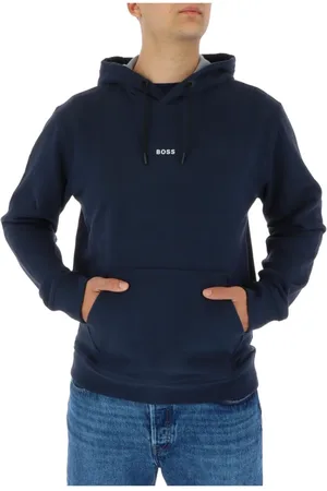 HUGO BOSS Heren, Sweatshirts & Hoodies, Blauw, Maat: S Katoen