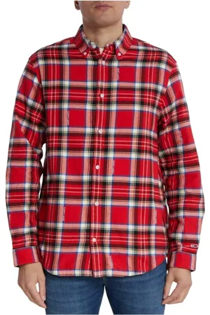 Tommy Hilfiger Heren, Overhemden, Veelkleurig, Maat: L Katoen