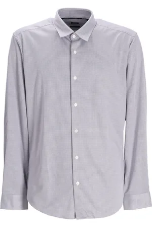 HUGO BOSS Heren, Overhemden, Blauw, Maat: XL Katoen