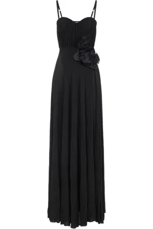 Elisabetta Franchi Dames, Jurken, Zwart, Maat: XL Viscose