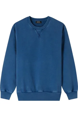 A.P.C. Heren, Sweatshirts & Hoodies, Blauw, Maat: L Katoen