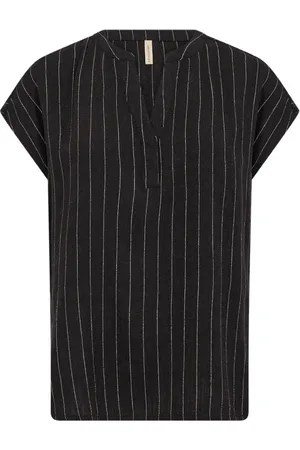 soyaconcept Dames, Blouses & Shirts, Zwart, Maat: S Linnen