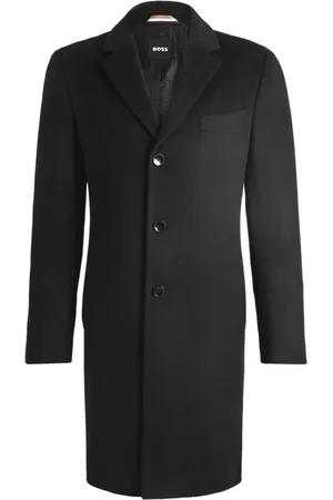 HUGO BOSS Heren, Mantels, Zwart, Maat: XL Wol