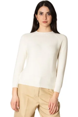 Max Mara Dames, Truien, Wit, Maat: XL Katoen