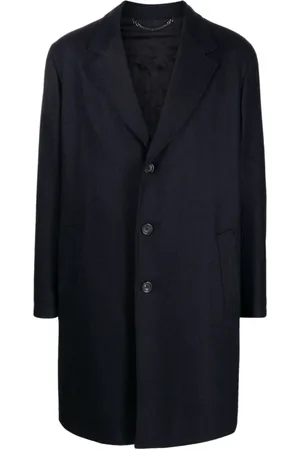 CANALI Heren, Mantels, Zwart, Maat: XL Wol