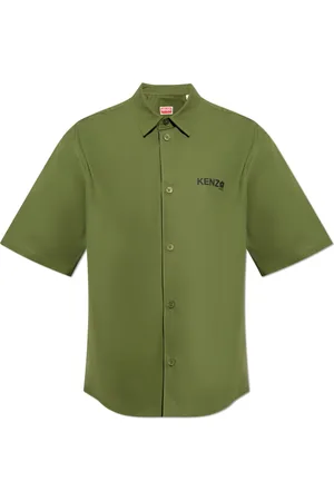 Kenzo Heren, Overhemden, Groen, Maat: XL Katoen