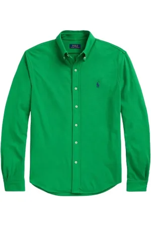 Ralph Lauren Heren, Overhemden, Groen, Maat: M Katoen