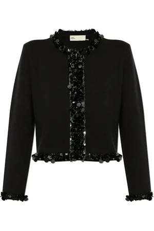 Tory Burch Dames, Truien, Zwart, Maat: L Wol