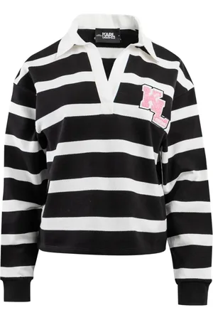 Karl Lagerfeld Dames, Tops, Zwart, Maat: L Katoen