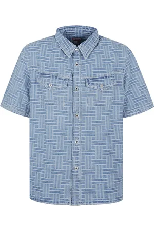 Kenzo Heren, Overhemden, Blauw, Maat: M Katoen