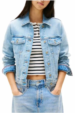 Tommy Hilfiger Dames, Jassen, Blauw, Maat: L Denim