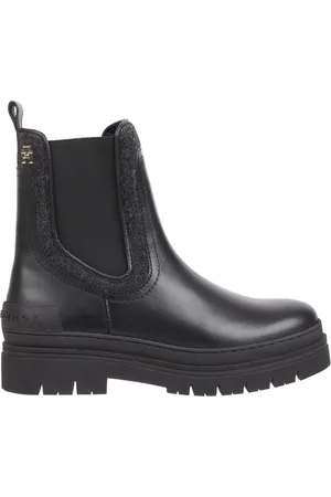 Tommy Hilfiger Dames, Schoenen, Zwart, Maat: 37 EU Leer