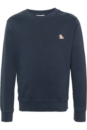 Maison Kitsuné Heren, Sweatshirts & Hoodies, Blauw, Maat: M Katoen