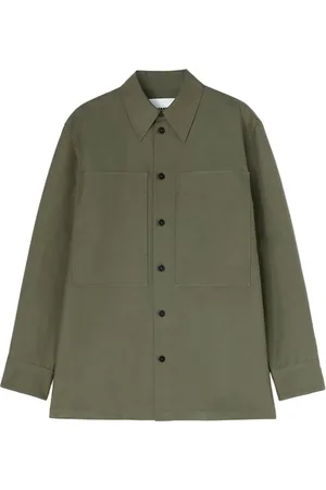 Jil Sander Heren, Overhemden, Groen, Maat: M Katoen