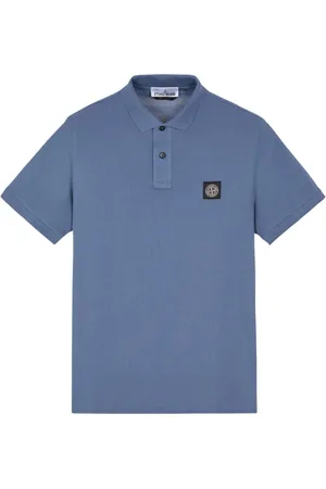 Stone Island Heren, Tops, Blauw, Maat: 2XL Katoen