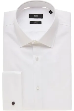 HUGO BOSS Heren, Overhemden, Wit, Maat: 2XL Katoen