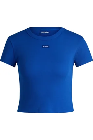 HUGO BOSS Dames, Tops, Blauw, Maat: XS Katoen