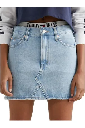 Tommy Hilfiger Dames, Rokken, Blauw, Maat: W27 Denim