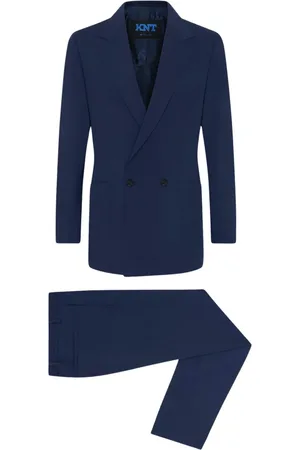 Kiton Heren, Pakken, Blauw, Maat: M Wol