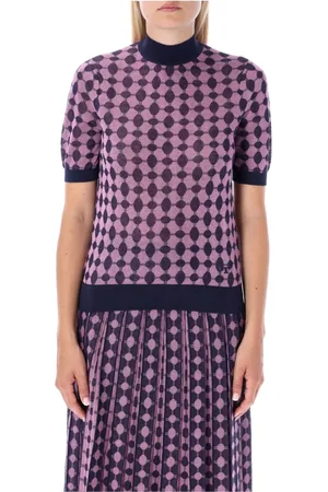 Tory Burch Dames, Truien, Paars, Maat: XS Katoen