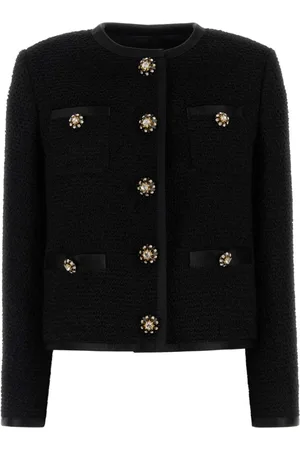 Dolce & Gabbana Dames, Jassen, Zwart, Maat: S Tweed
