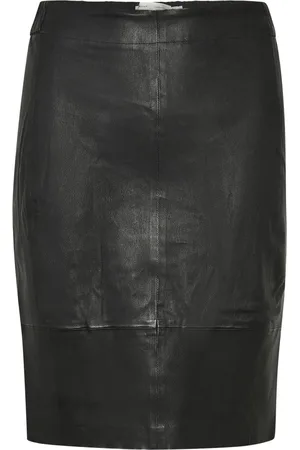 INWEAR Dames, Rokken, Zwart, Maat: 2XS Leer