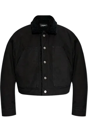 Dsquared2 Dames, Jassen, Zwart, Maat: 3XS Denim