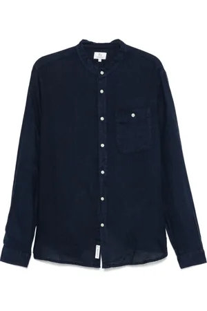 Woolrich Heren, Overhemden, Blauw, Maat: M Linnen
