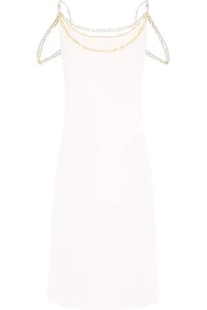 Paco rabanne Dames, Jurken, Wit, Maat: XS Poliester