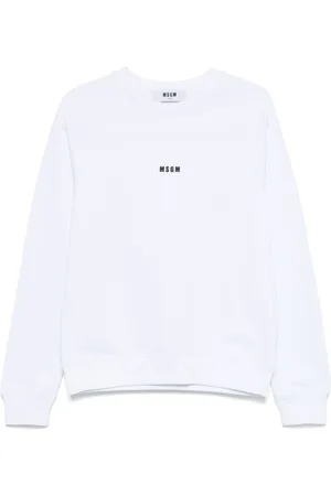 Msgm Dames, Sweatshirts & Hoodies, Wit, Maat: S Katoen