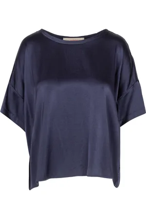 Jucca Dames, Blouses & Shirts, Blauw, Maat: S Zijde