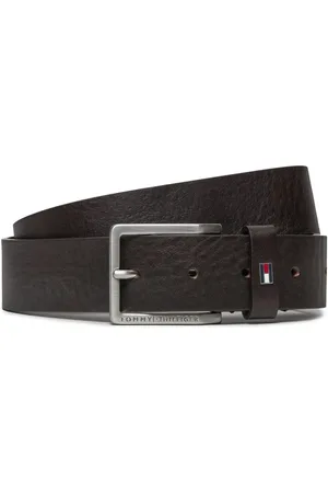 Tommy Hilfiger Heren, Accessoires, Bruin, Maat: 115 CM Leer