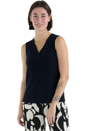 Joseph Ribkoff Dames, Tops, Blauw, Maat: 2XL Poliester