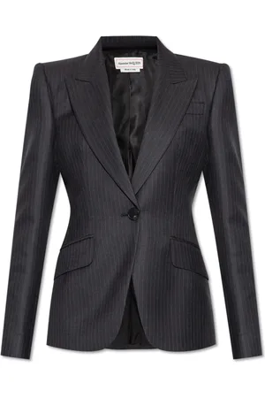 Alexander McQueen Dames, Jassen, Grijs, Maat: S Wol