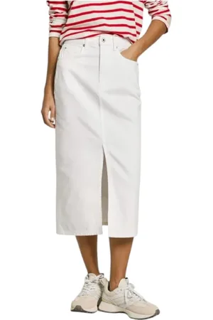 Pepe Jeans Dames, Rokken, Wit, Maat: XS Denim