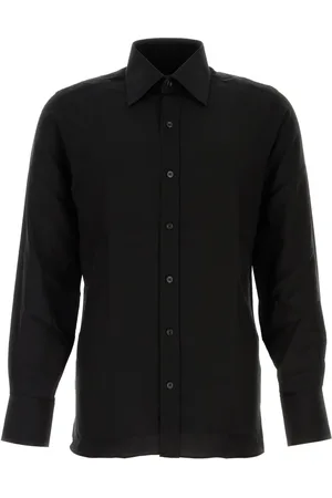 Tom Ford Heren, Overhemden, Zwart, Maat: L Zijde