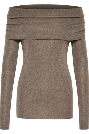 My Essential Wardrobe Dames, Truien, Bruin, Maat: S Wol