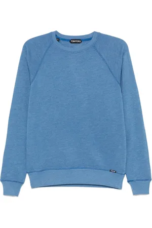 Tom Ford Heren, Sweatshirts & Hoodies, Blauw, Maat: L Katoen