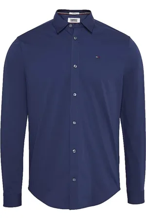 Tommy Hilfiger Heren, Overhemden, Blauw, Maat: S Katoen