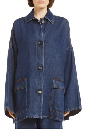 P.A.R.O.S.H. Dames, Jassen, Blauw, Maat: S Denim