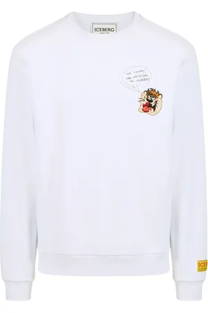 Iceberg Heren, Sweatshirts & Hoodies, Wit, Maat: S Katoen