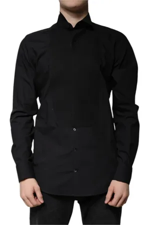 Dolce & Gabbana Heren, Overhemden, Zwart, Maat: XS Katoen