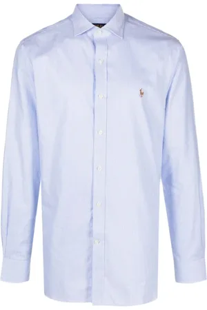 Ralph Lauren Heren, Overhemden, Blauw, Maat: L Katoen