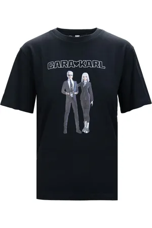 Karl Lagerfeld Dames, Tops, Zwart, Maat: M Katoen