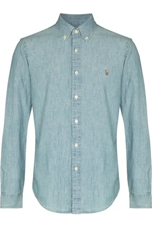 Ralph Lauren Heren, Overhemden, Blauw, Maat: S Katoen