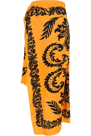 Etro Dames, Rokken, Oranje, Maat: M Viscose
