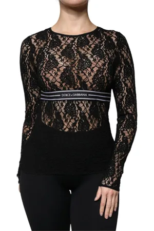 Dolce & Gabbana Dames, Tops, Zwart, Maat: S Nylon
